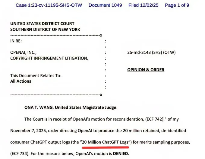 Your ChatGPT Conversations Are Evidence: Why 20 Million Logs Just Became a Privacy Wake-Up Call